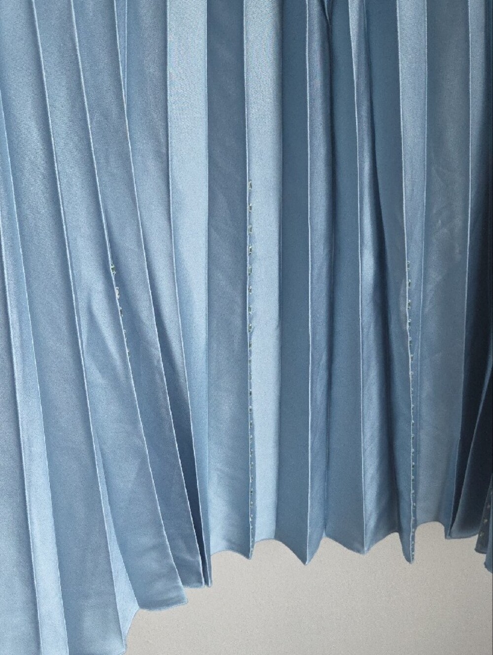 Reiss Light Blue Pleated Midi Skirt - Picture 6 of 11
